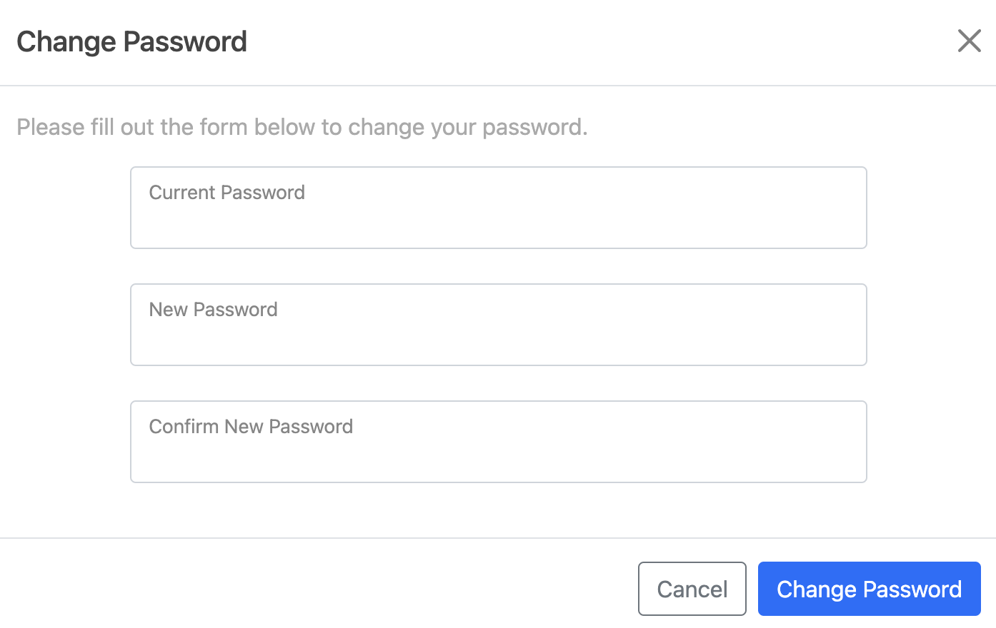 Verified Sailor Change Password Screen